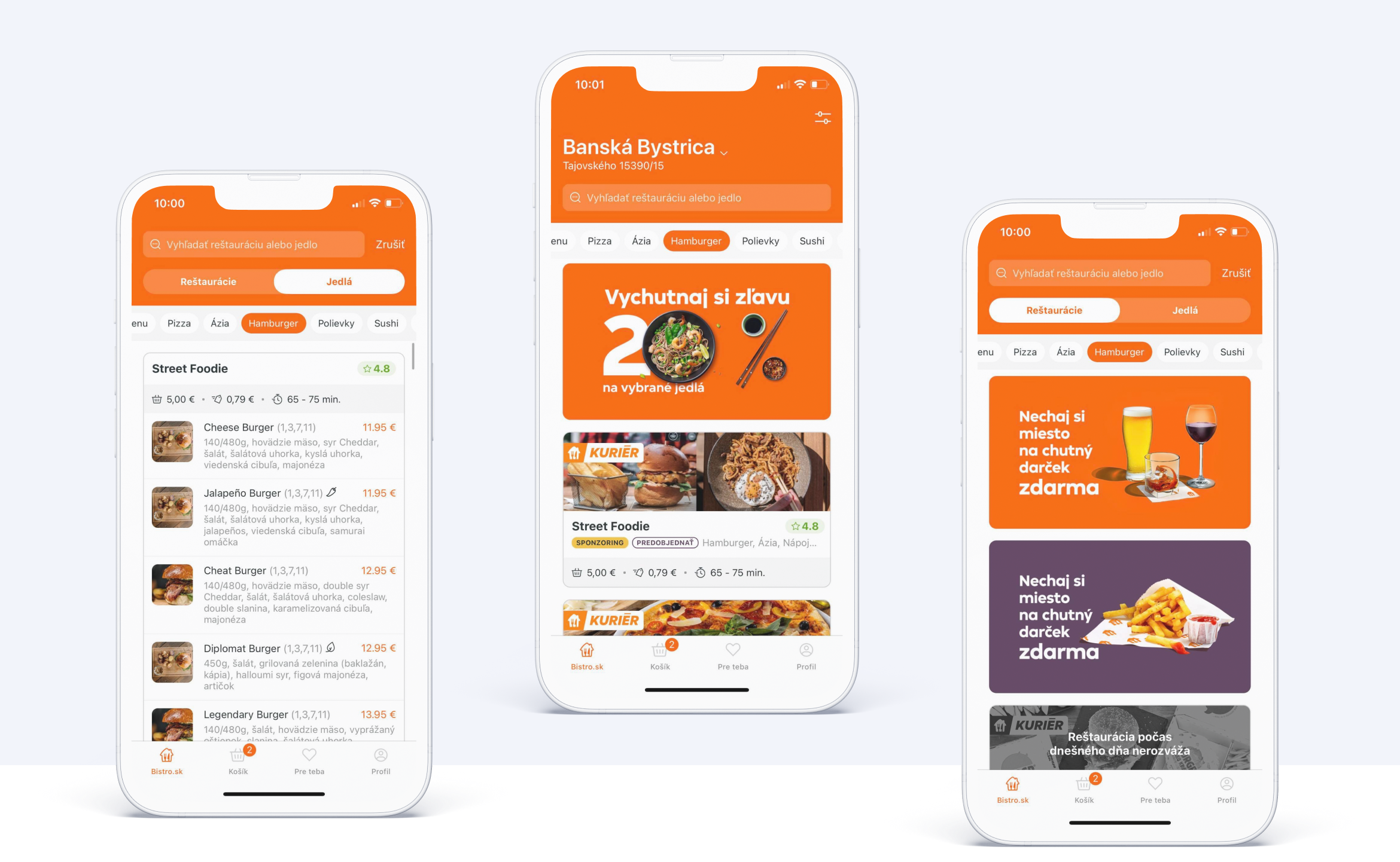Delivering a delightful food ordering experience for one of the top Slovak startups Bistro.sk
