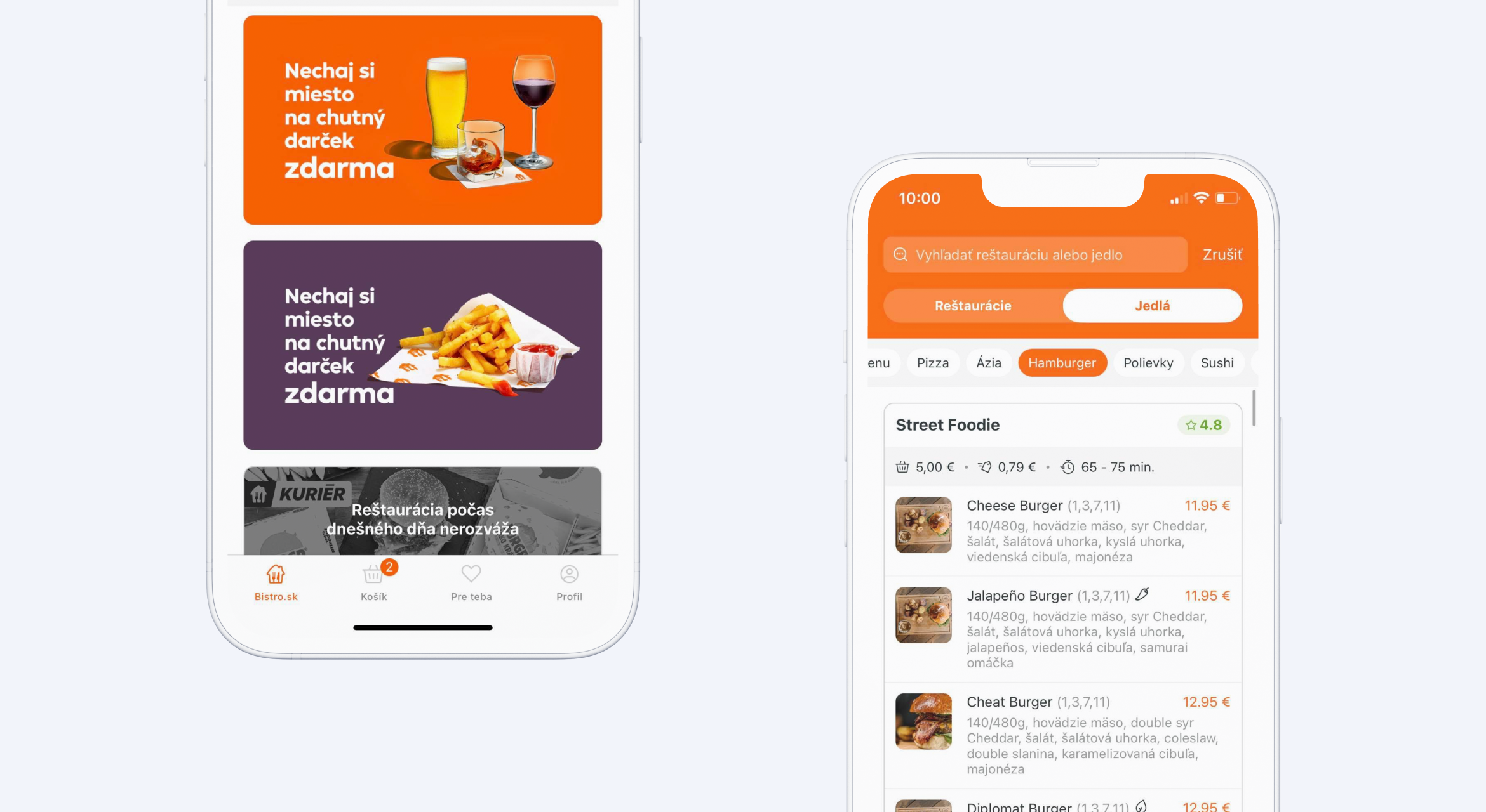 Delivering a delightful food ordering experience for one of the top Slovak startups Bistro.sk