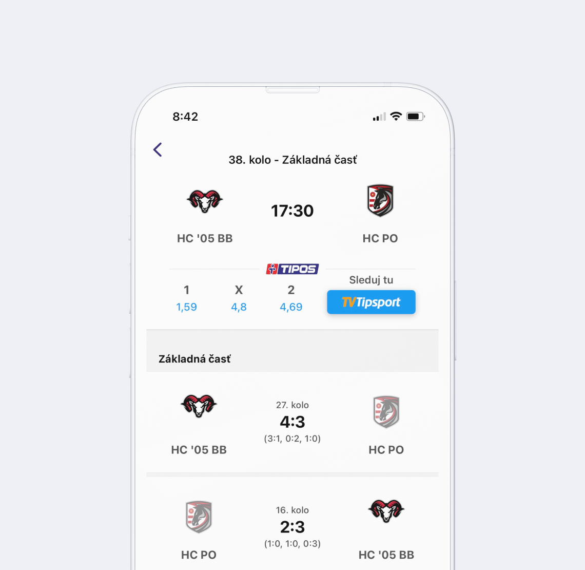 Vytvorenie pútavého zážitku prostredníctvom mobilnej aplikácie pre Slovenskú hokejovú ligu