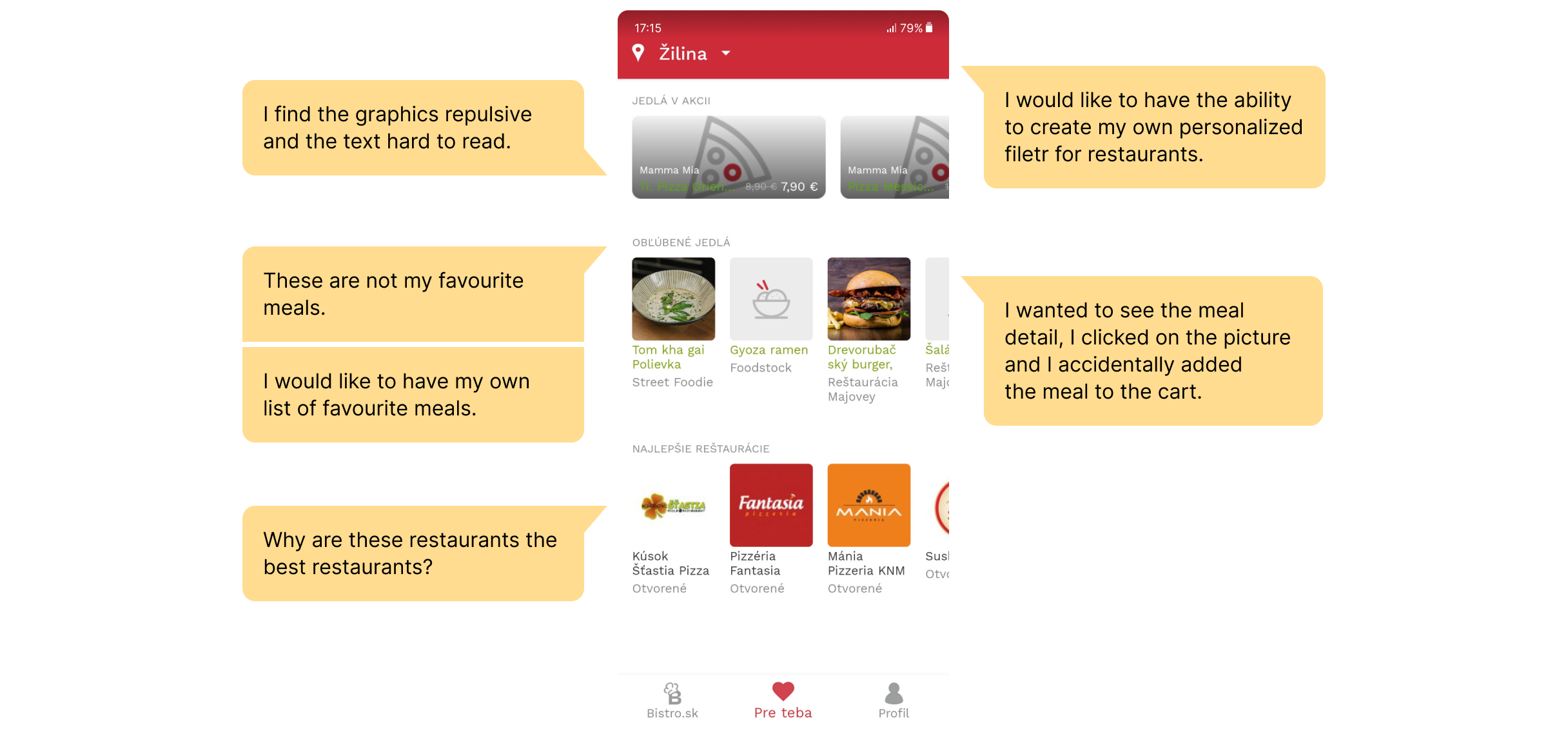 Improving customer experience through UX research for Bistro.sk