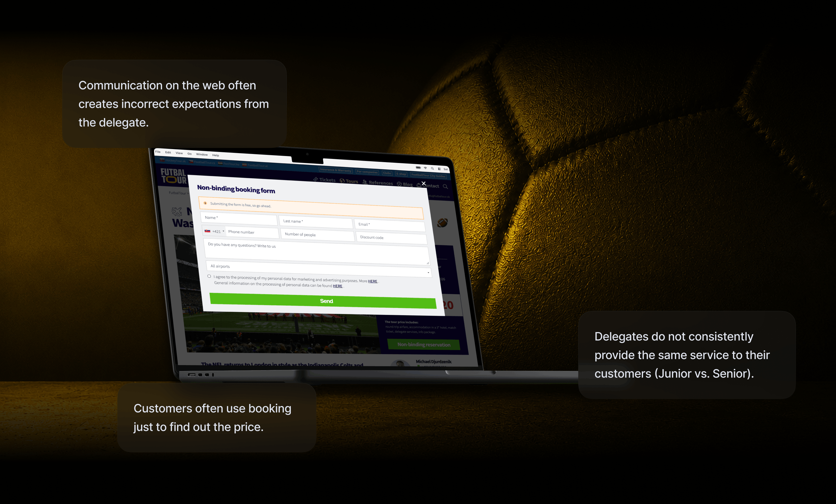 Redesigning a sports experience platform for Futbaltour