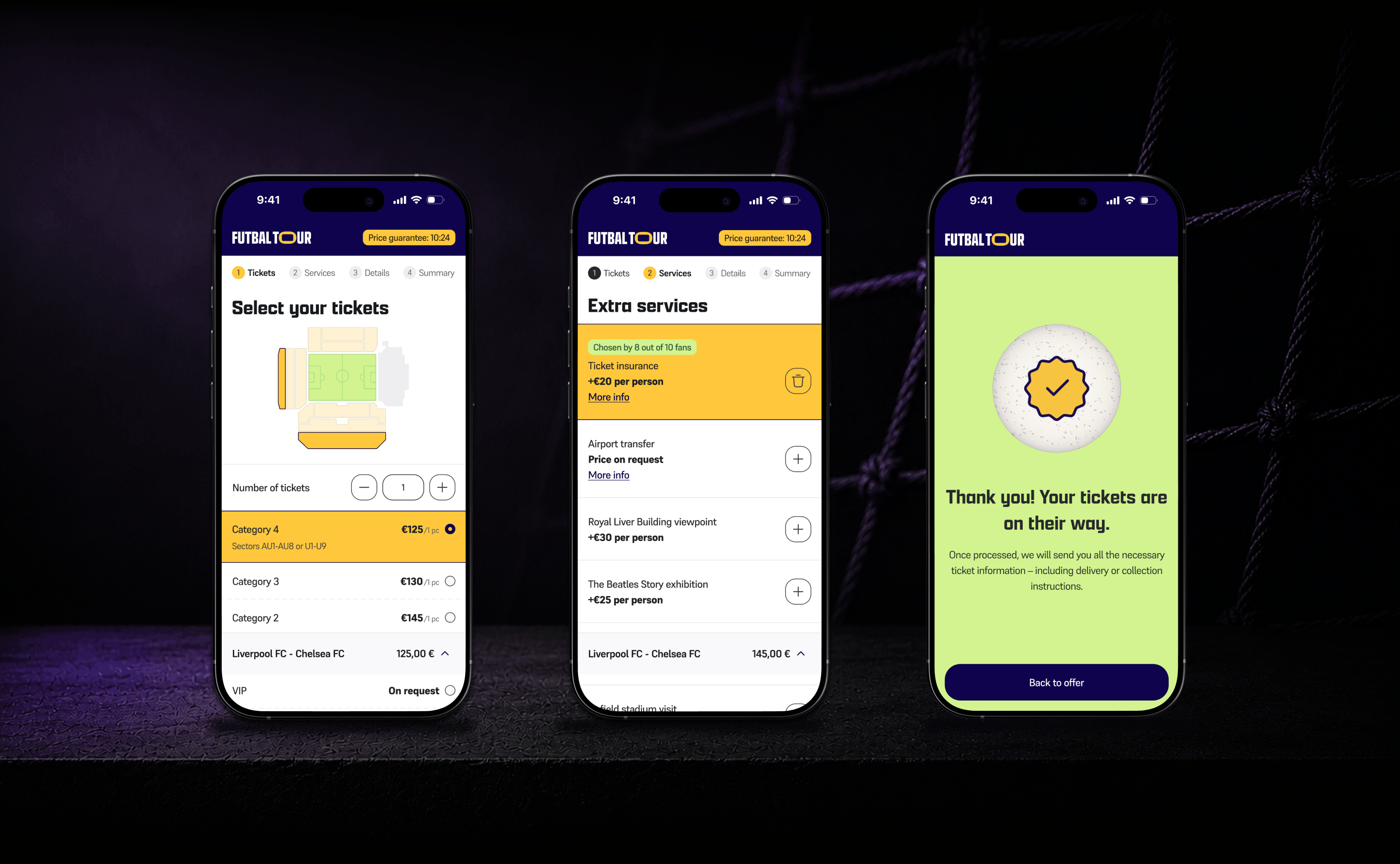 Redesigning a sports experience platform for Futbaltour